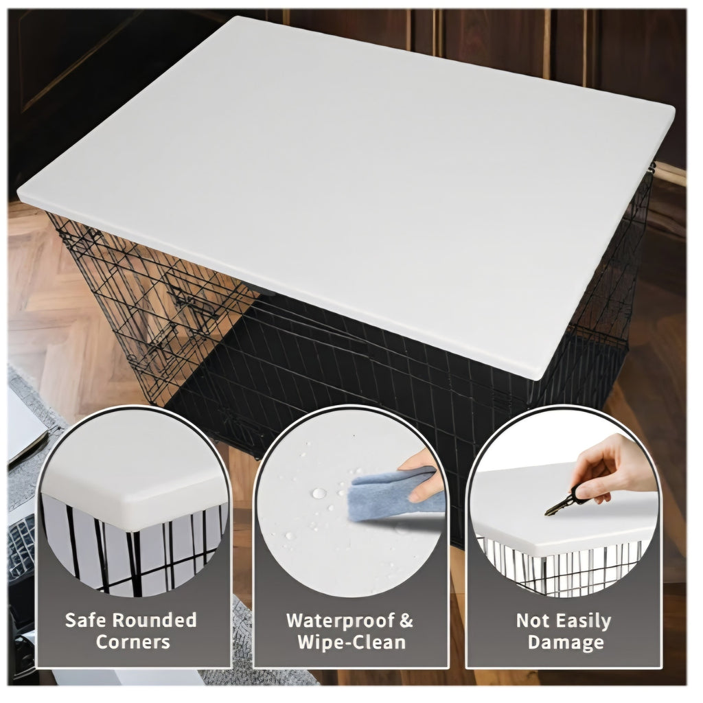 Rockever 44 Inch Dog Crate Topper Countertop for 42 Inch Dog Cage, Dog Crate Cover