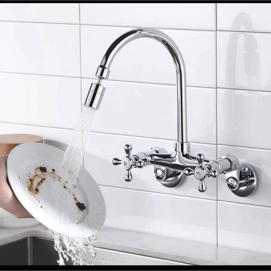 Wall Mount Kitchen Sink Faucet, 6 Inch Center Sink Faucet, in Wall Faucet Kitchen Sink, Kitchen Wall