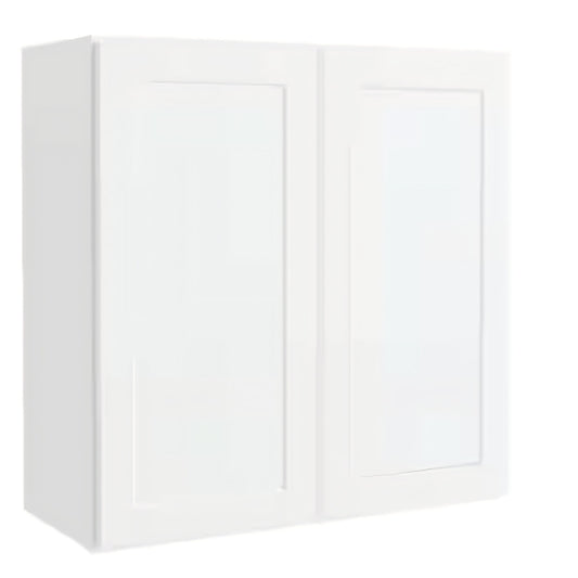 Courtland 30 in. W x 12 in. D x 30 in. H Assembled Shaker Wall Kitchen Cabinet in Polar White