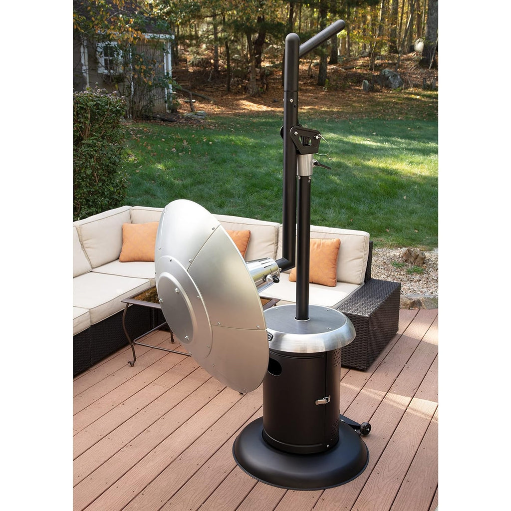 Cuisinart Perfect Position Propane Patio Heater with Hidden Tank and Drink Table, Swivel Arm