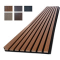 NeatiEase Wood Panels for Wall, 4-Piece 96" x 12.6" Soundproof Wood Slat Wall (Teak)