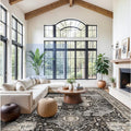 Living Room 12x18 Area Rug - Large Washable Area Rugs with Non Slip Stain Resistant 12x18 Black