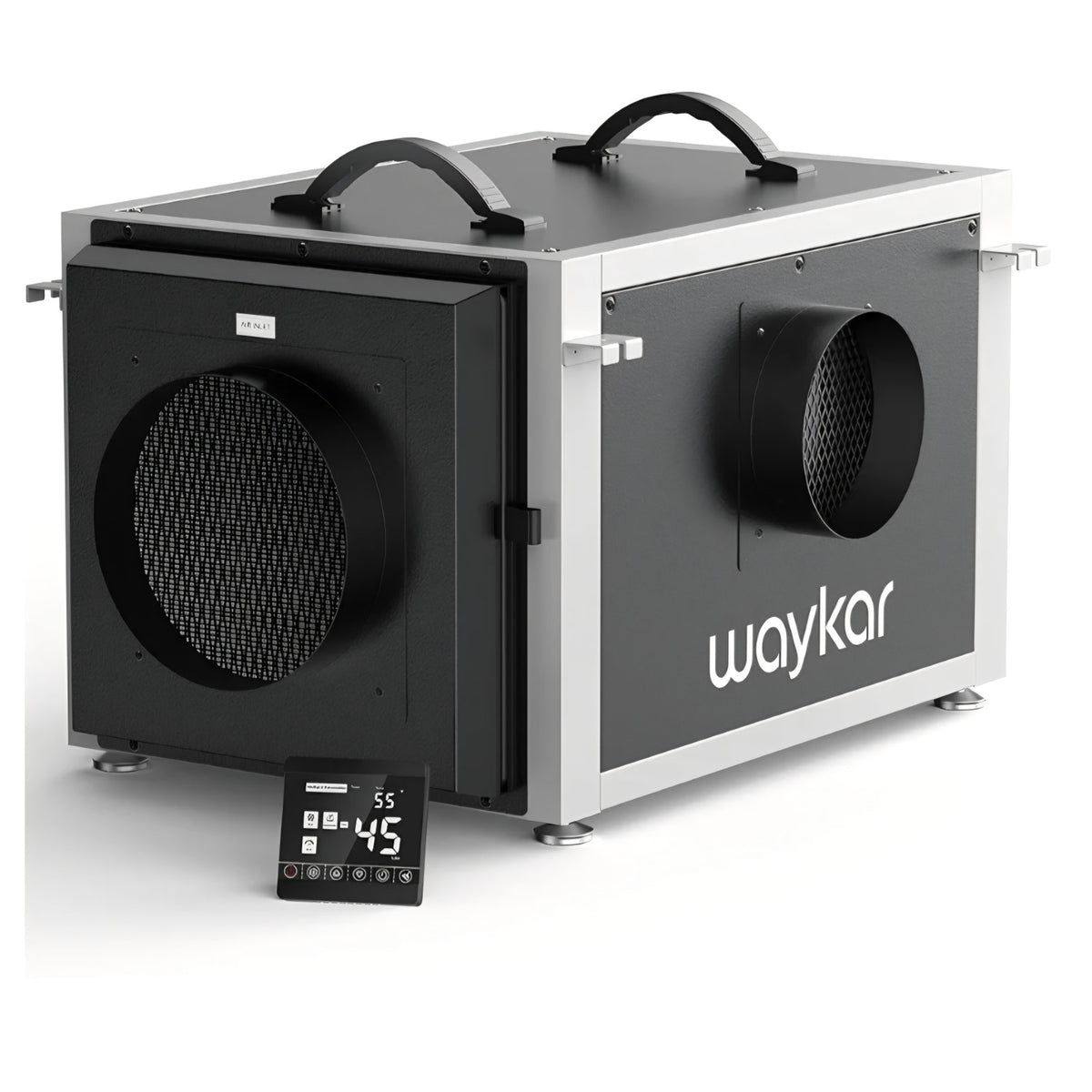 Waykar 158 Pints Crawl Space Dehumidifier with Remote Control up to 6,500 sq. ft., Dual Duct HVAC