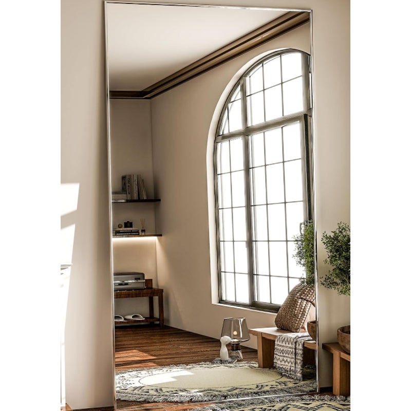 GLSLAND 76"x34" Full Length Mirror Extra Large Hanging or Leaning Rectangle Mirror