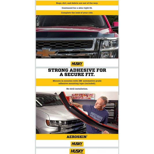Husky Liners Aeroskin Hood Protector | Fits 2020-2025 GMC Sierra 2500 HD, 3500 HD | Low Profile