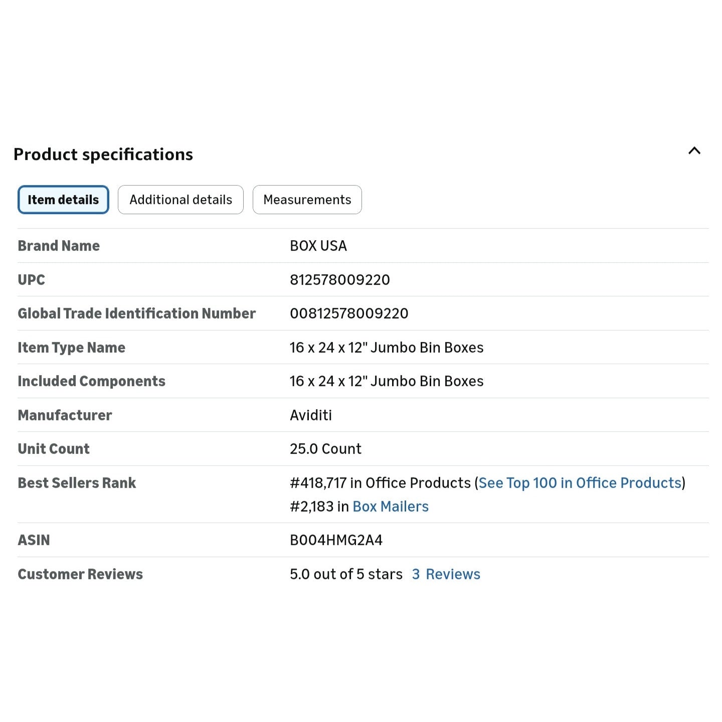 Box USA Storage Bins Large 16"L x 24"W x 12"H 25-Pack