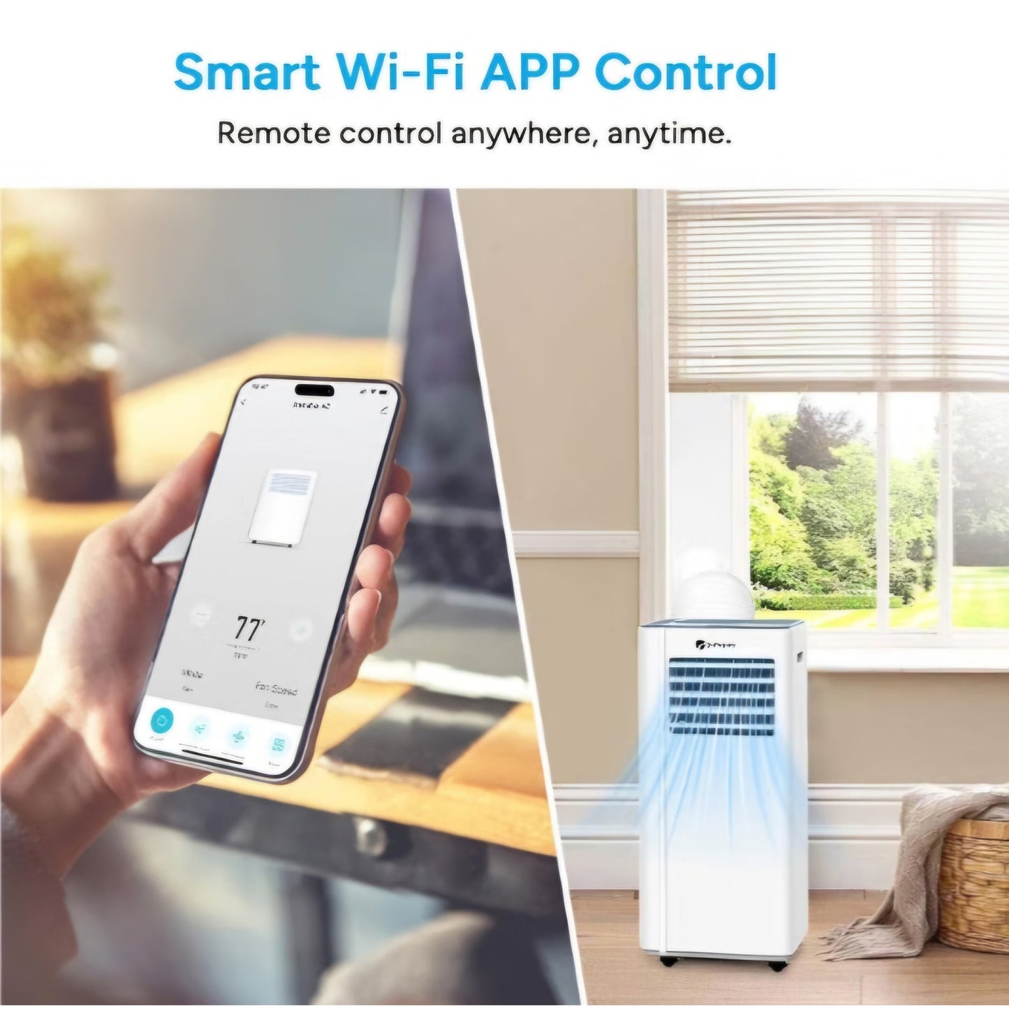 8000 BTU Portable Air Conditioner with WiFi Enabled, Cooling, Dehumidifier Fan & Sleep Modes 4-in-1