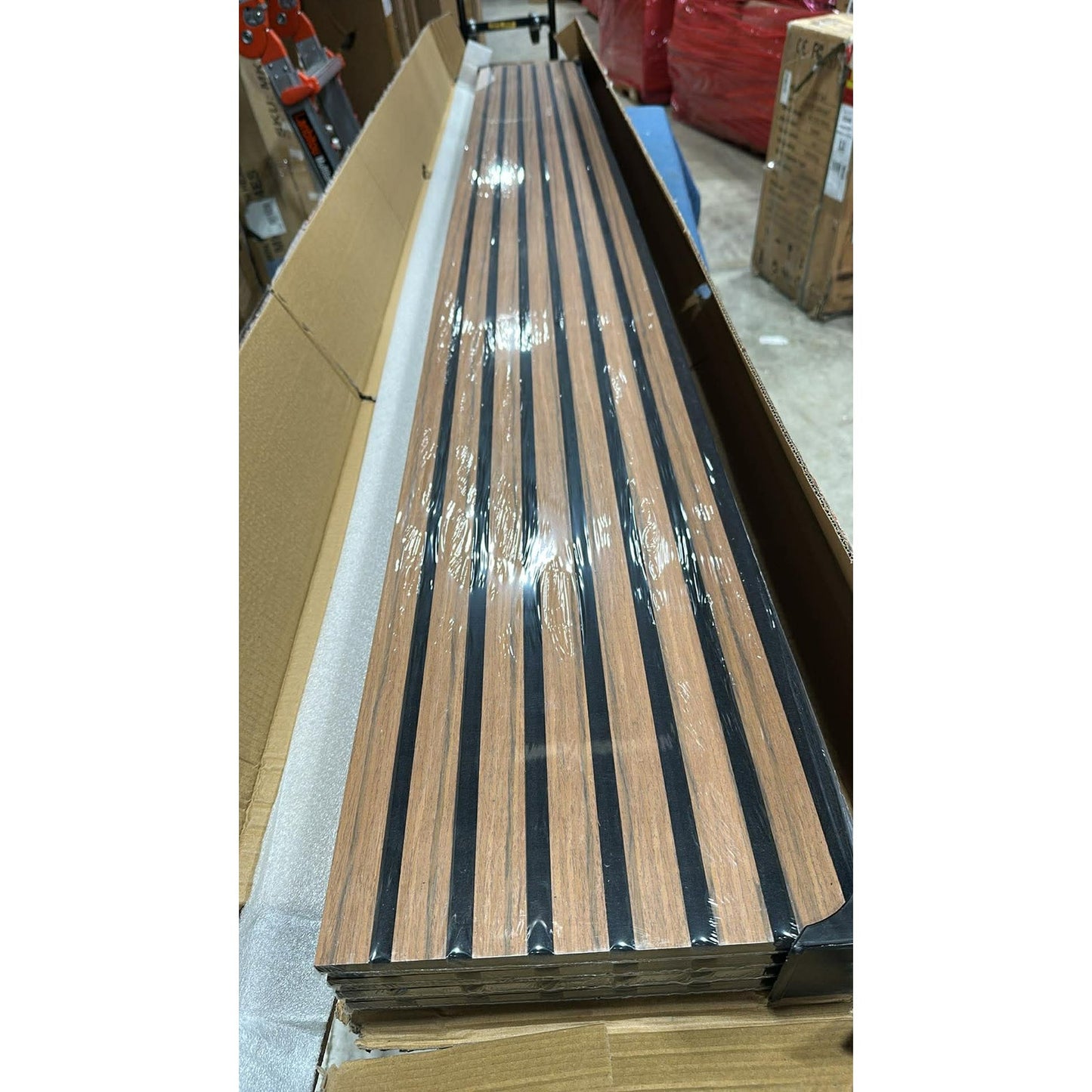 Avana Acoustic Wood Wall Panels, 93.2x11.25 Inch Panels, Fits 94x12 Layout–4 PCs, Durable Wood Panel