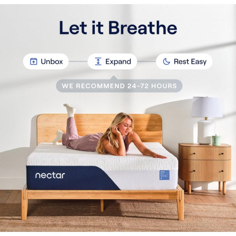 Nectar 12” Memory Foam Mattress, Twin, Firm Feel, 1-Year Trial Contouring Memory Foam