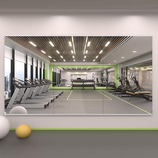 LOAAO Gym Mirror, 47.24"x29.53"-3 PCS for Gym, Flexible Combination, Tempered Glass, Yoga Room