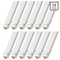 8 Foot Led Lights, 5850LM,Ballast Bypass,6000k Clear Cover(12 Pack