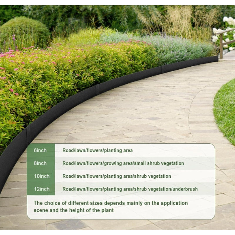 Landscape Edging Kit, 6PCS 40" L x 12.5" H Galvanized Bendable Metal Garden Edging for Lawn Yard