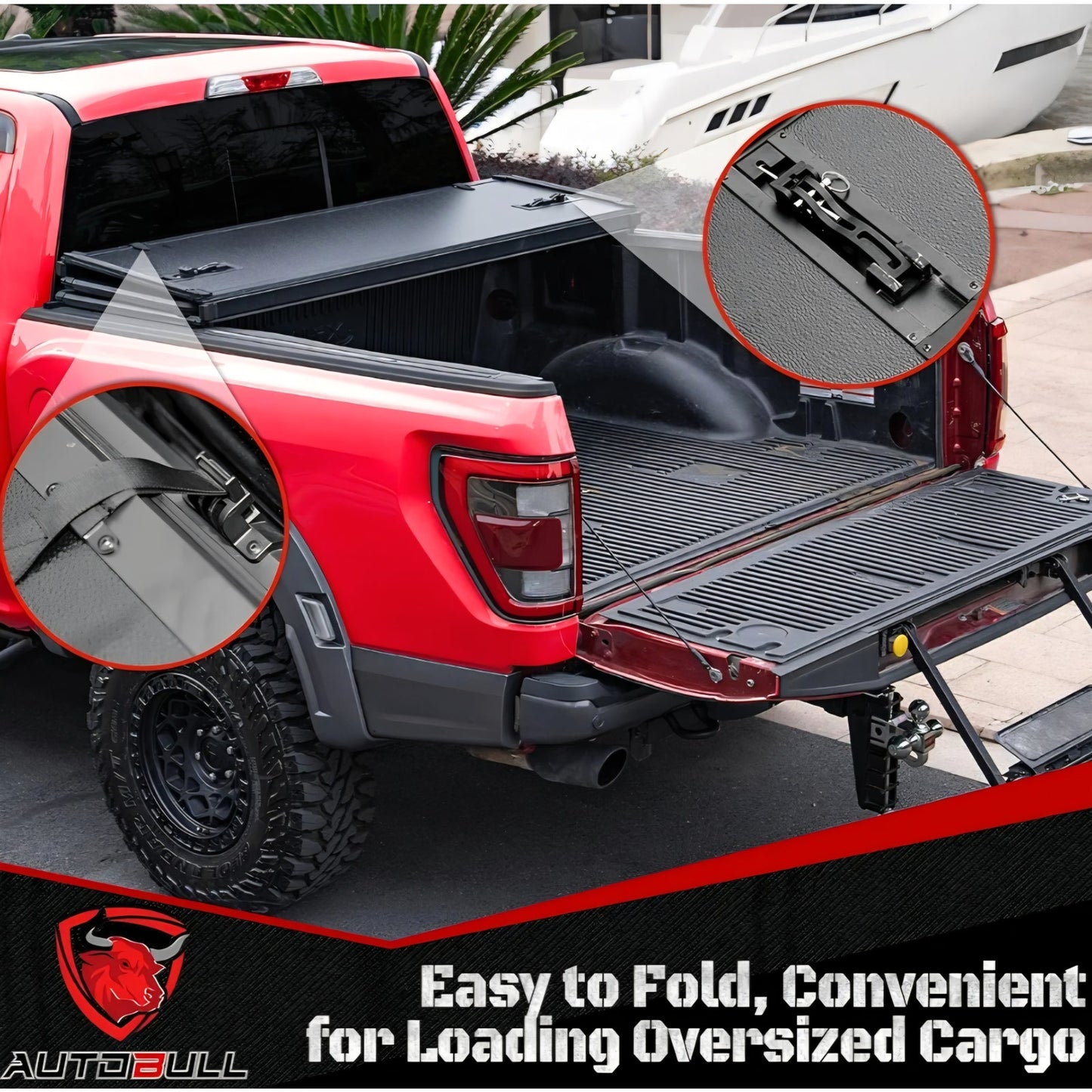 HardTopTri Fold tonneau Cover Compatible with2007-2021 Toyota Tundra(Excl. Trail Edition) 6.5ft Bed