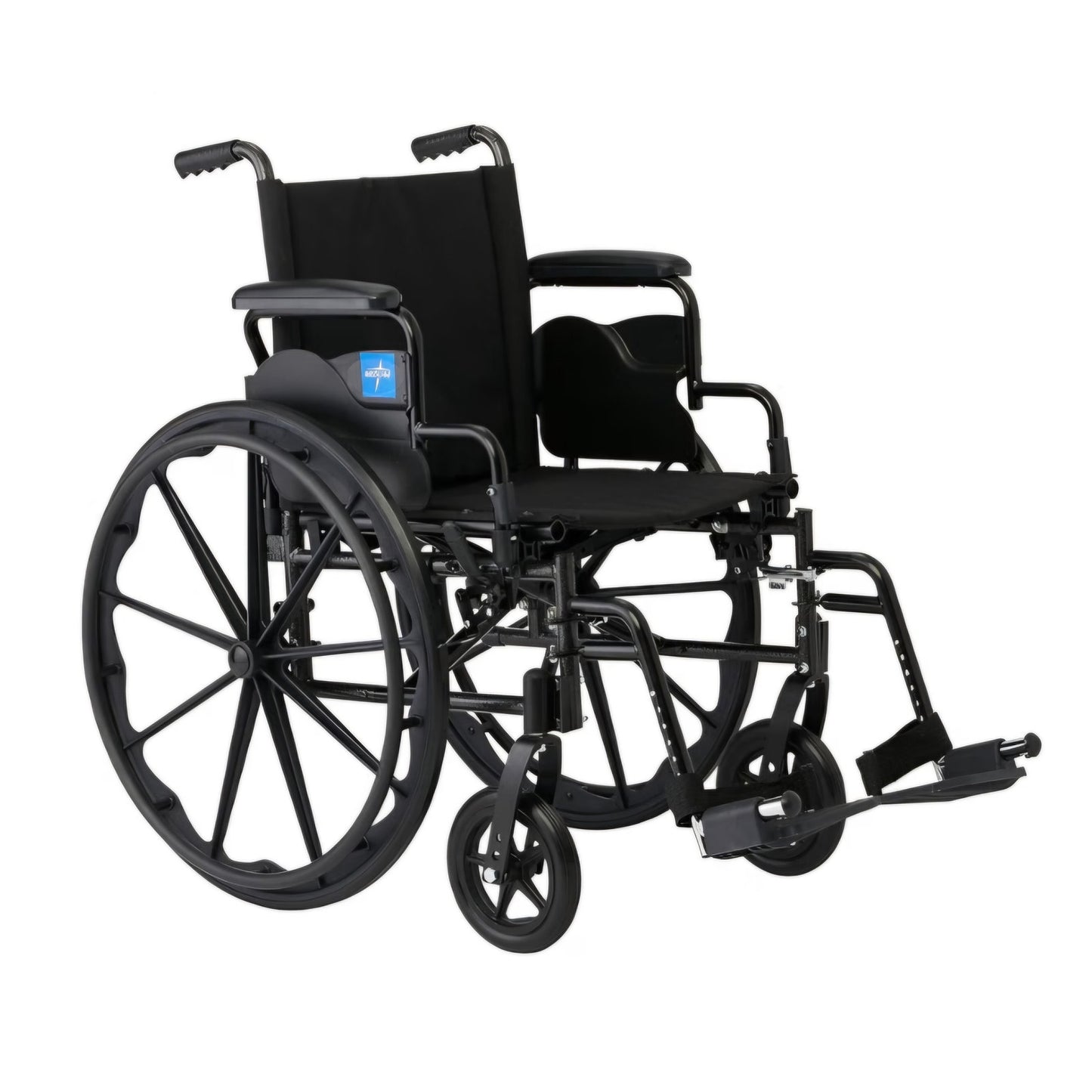 Medline 20” Foldable K4 Wheelchair with Swing-Back Desk-Length Arms & Swing-Away Footrests, 300 lbs