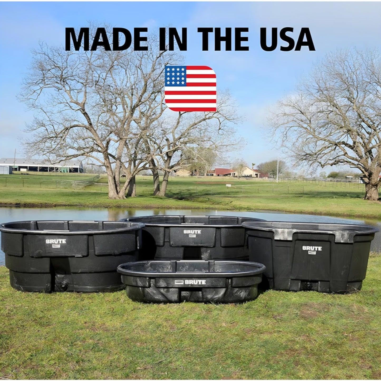 Stock Tank, 150-Gallons, Structural Foam, Heavy Duty Container