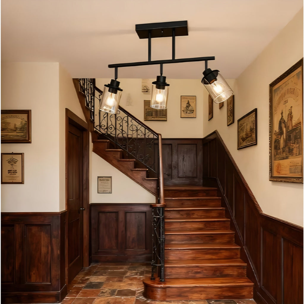 3-Light Kitchen Track Light Fixtures Ceiling Vanity Lights Black, Bathroom Track Lighting Kit