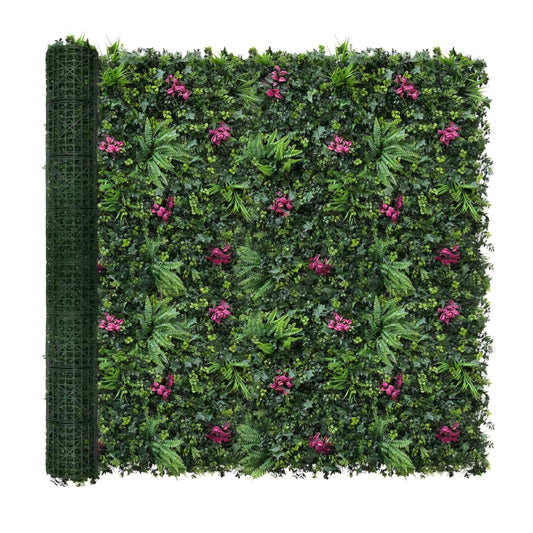 Artificial Hedge Panels Greenery Wall: 72''x144'' UV-Anti Grass Wall Backdrop Privacy Fence Screen