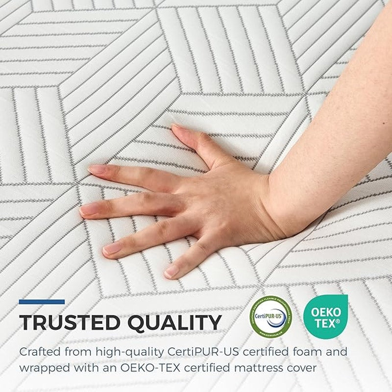 FATHOM Firm Queen Mattress 10 In Memory Foam Mattress Queen Size Bed in a Box, CertiPUR-US Certified