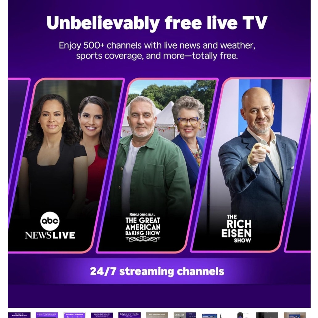 Roku Smart TV 2025 – 40-Inch Select Series, 1080p Full HD TV–RokuTV with Voice Remote – Flat Screen