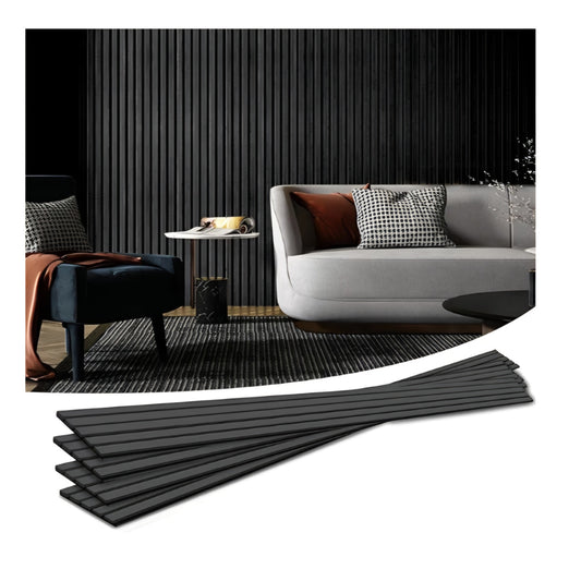 Art3d 4-Piece Wood Slat Acoustic Panels for Stylish Decor and Noise Reduction, 3D Textured Panel