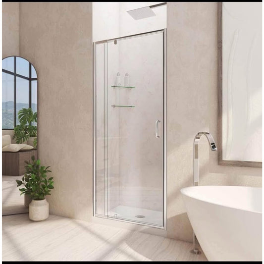 DreamLine SHDR-[hidden information] Flex Semi-Frameless Pivot Shower Door, 28-32 in Width x 72 in He