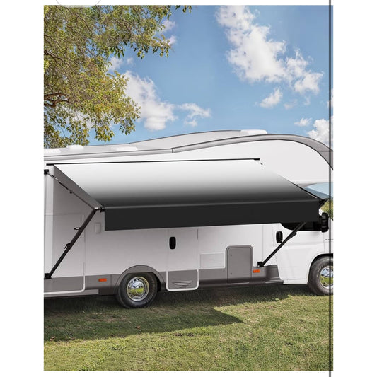 VEVOR Manual RV Awning Complete Kit, 14' Retractable Awning with Aluminum Alloy
