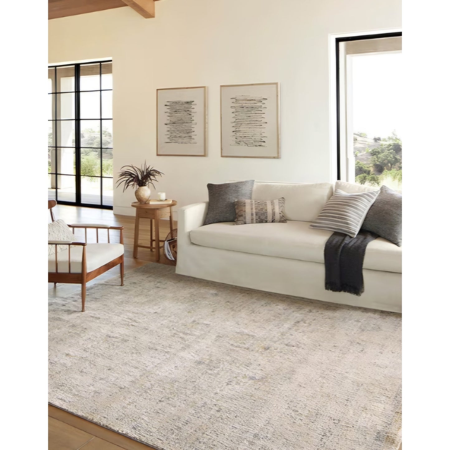 Loloi Amber Lewis Alie Sand/Sky 7'-10" x 10' Area Rug ALE-02 Approx. 8x10