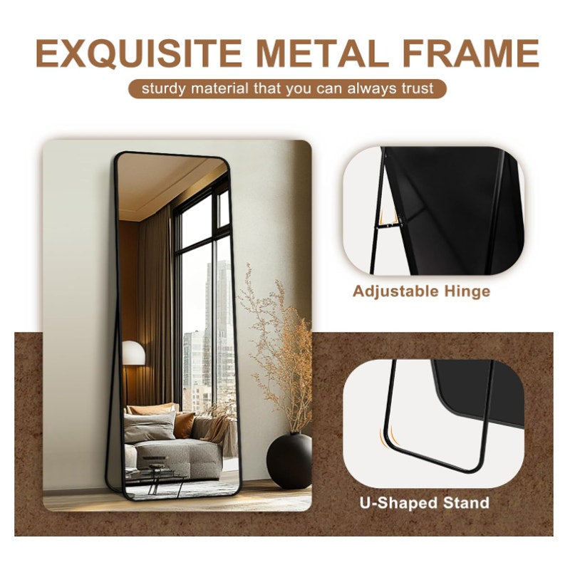 Delma Full Length Mirror, 70"x24" Black