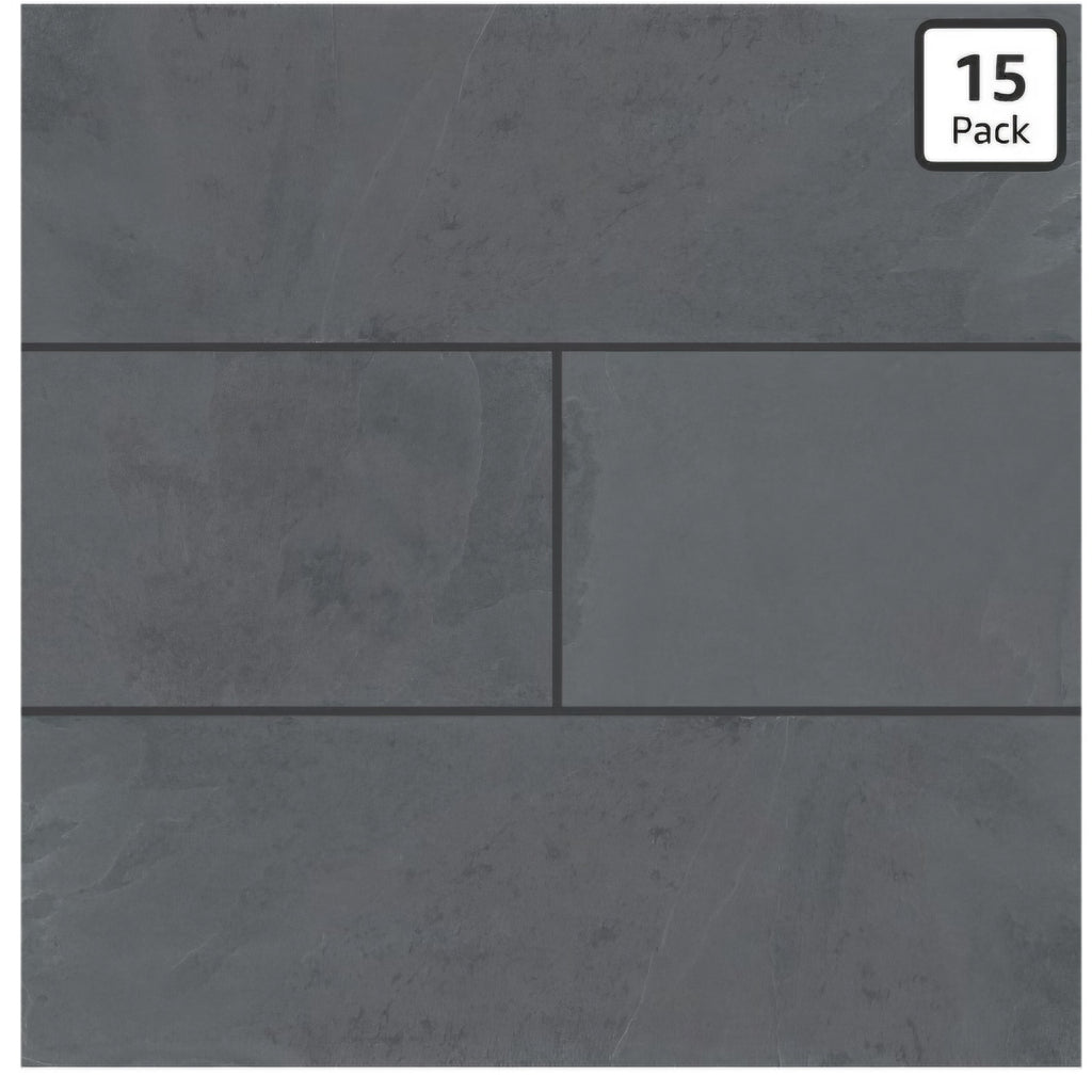 MSI Montauk Black 4 inch x 12 inch Gauged Slate Subway Tile for Kitchen Backsplash, Floor Tile