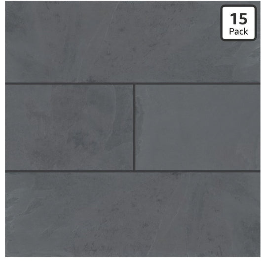 MSI Montauk Black 4 inch x 12 inch Gauged Slate Subway Tile for Kitchen Backsplash, Floor Tile
