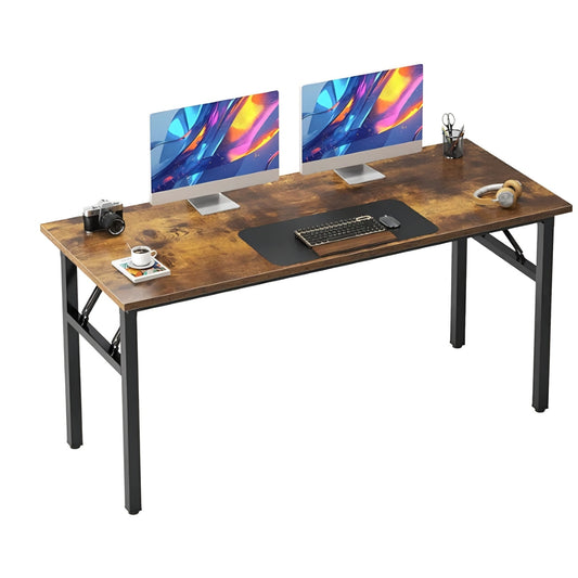 Folding Desk, 54 inch Large Computer Desk for Home Office