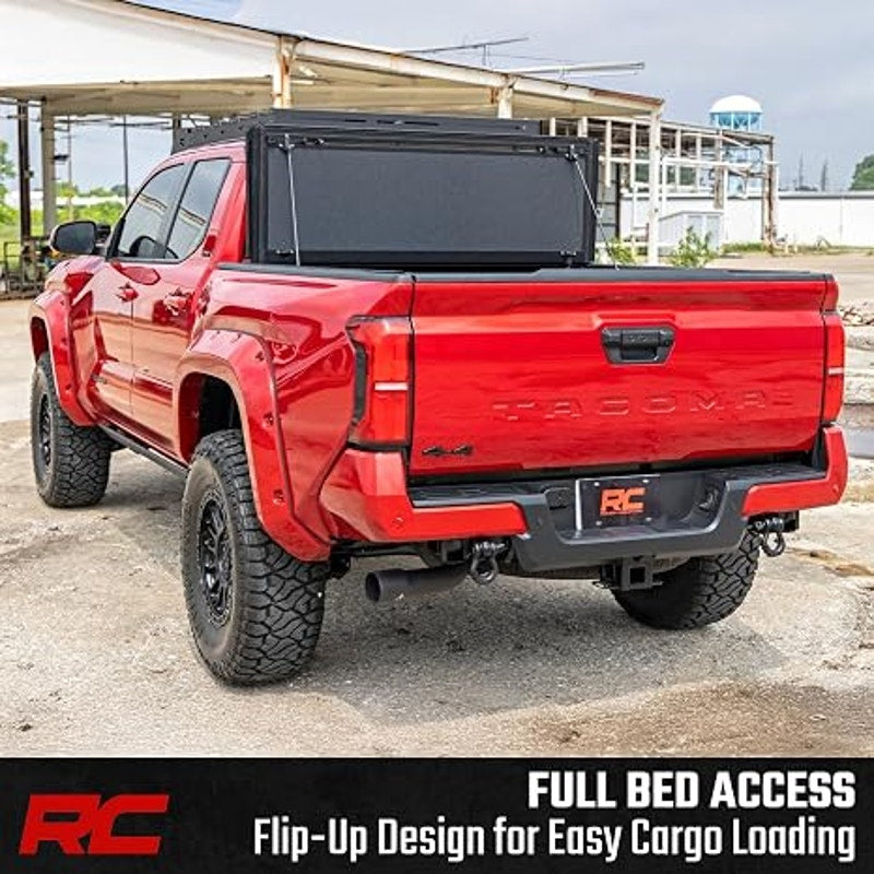 Tri-Fold Flip Up Tonneau Cover, Toyota Tacoma (2024-2026) Fits 5' Bed w/Utility Rail System
