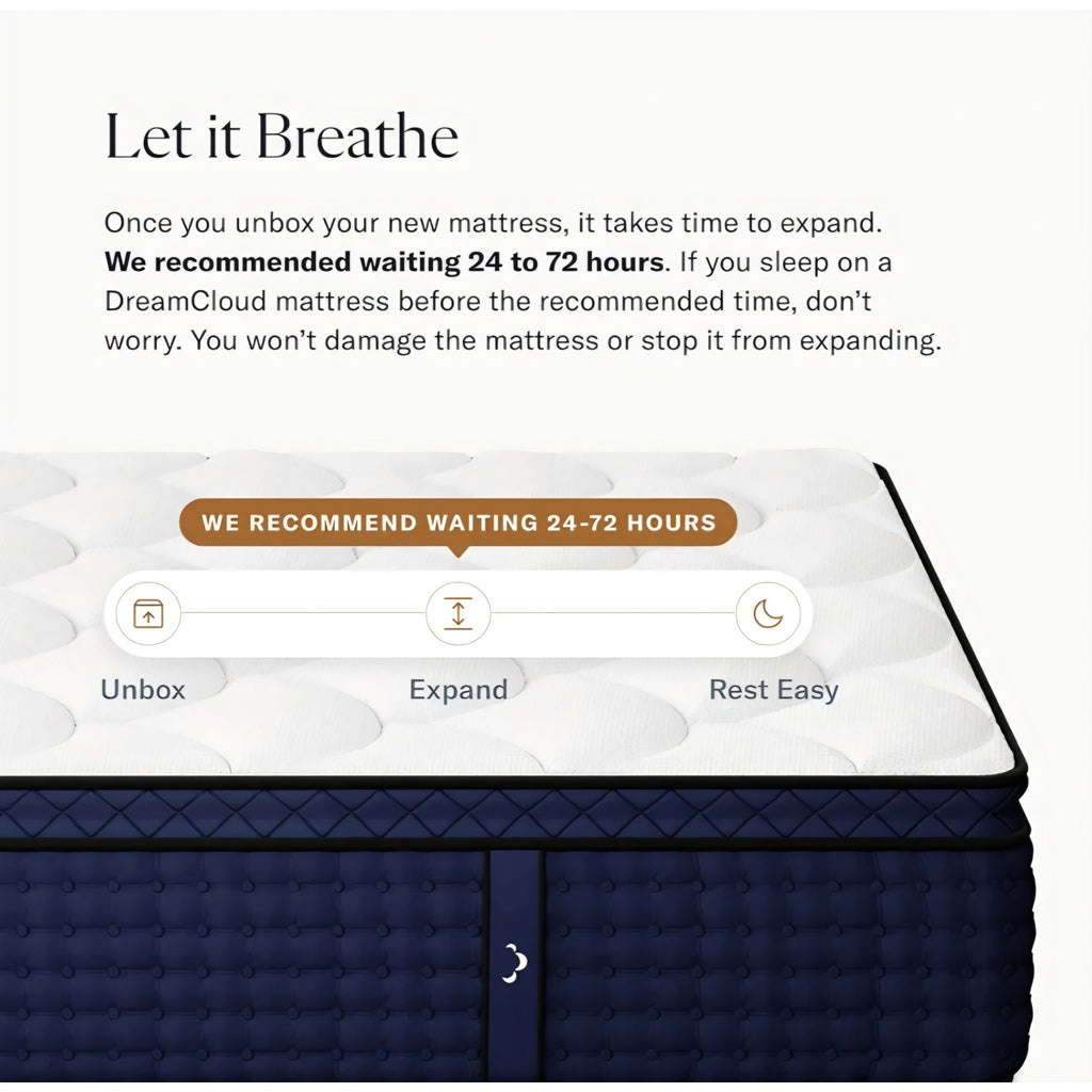 Dream Cloud Premier Rest 16" Full Mattress - Luxury Hybrid Memory Foam - 365 Night Trial - 8 Premium Pressure