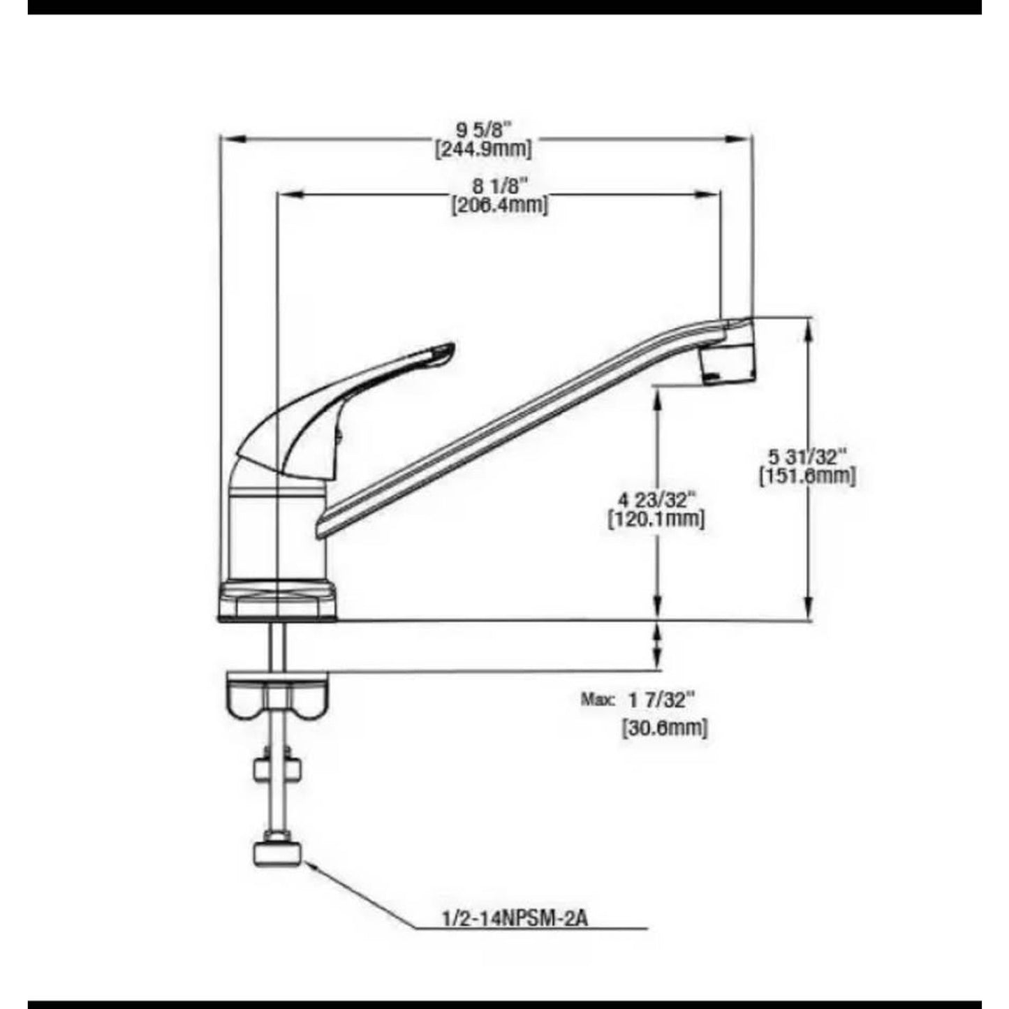 Glacier Bay Single-Handle Standard Kitchen Faucet in Stainless Steel