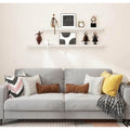 WELLAND White Finished 48 inch Pine Wood Fireplace Mantel Shelf Wall Mounted,Corona Crown Molding
