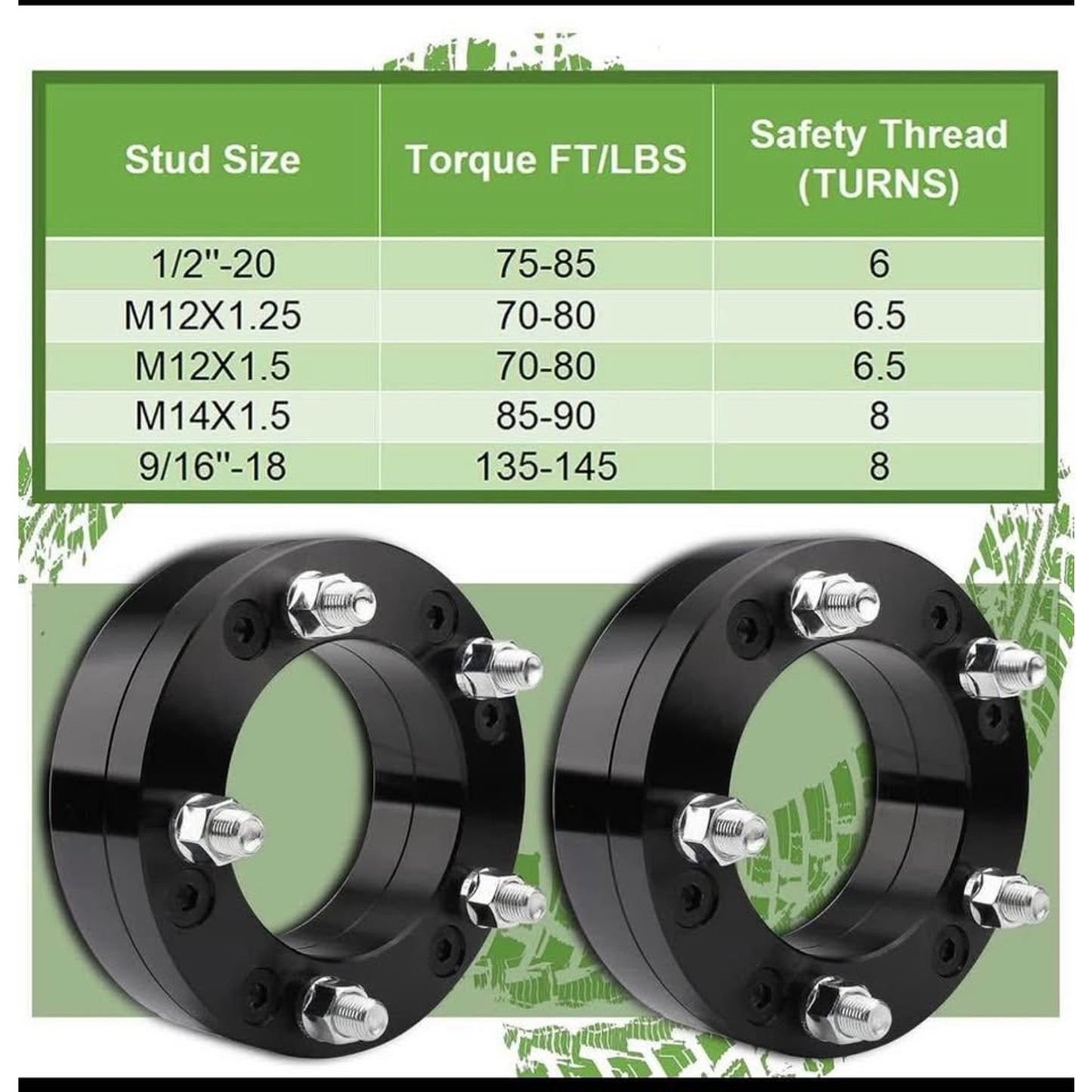 YIZBAP 2PCS 6x5.5 to 5x5.5 Wheel Adapters for Ram 1500 F150 Wheels on Silverado 1500 Tacoma Vehicle,