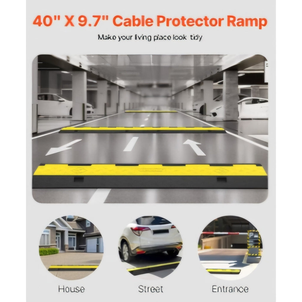 Happybuy 3 Pack of 2 Channel 11000lbs per Axle Capacity Protective Wire Cord Ramp