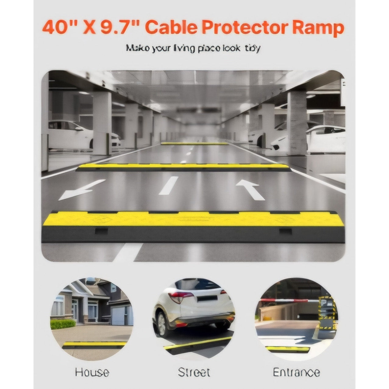 Happybuy 3 Pack of 2 Channel 11000lbs per Axle Capacity Protective Wire Cord Ramp