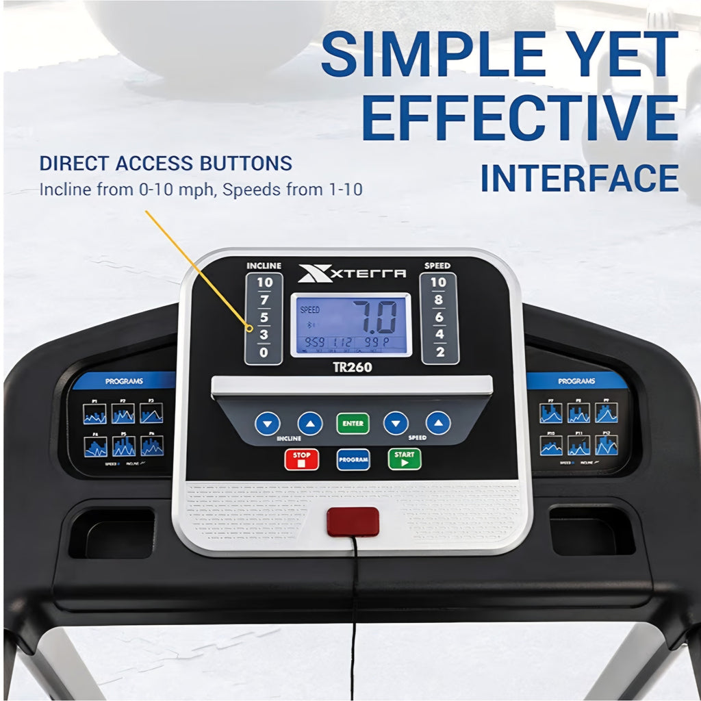Folding Smart Treadmill, Compact Design, 250+ LB Weight Capacity, Powerful Motor