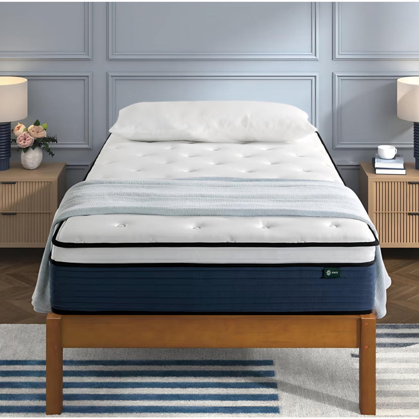 ZINUS 10 Inch Comfort Support Hybrid Mattress [New Version], Twin, Fiberglass Free, Medium Plush,