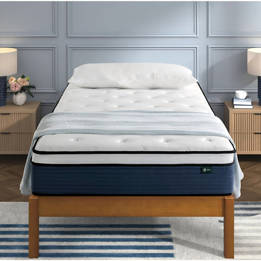 ZINUS 10 Inch Comfort Support Hybrid Mattress [New Version], Twin, Fiberglass Free, Medium Plush,