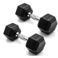 20 LB CAP Rubber Coated Dumbbell Weights, Free Weights for Home Gym Strength Training