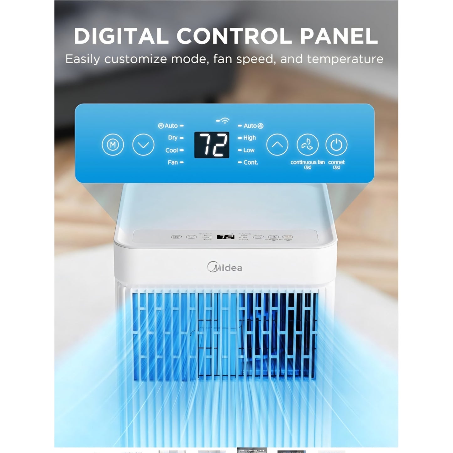 Midea MAP05S1AWT-A Air Conditioner, 8,500 BTU-Smart, White