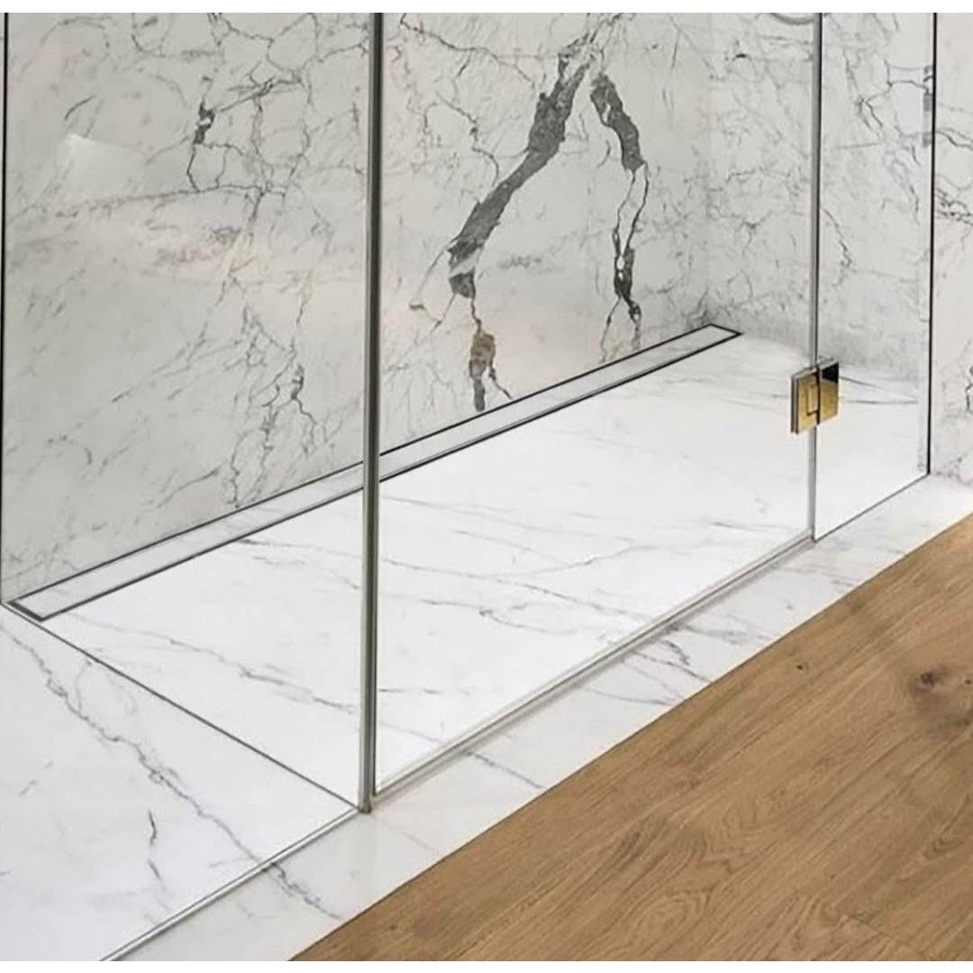 Neodrain 60-Inch Linear Shower Drain with Tile Insert Grate,Brushed 304 Stainless Steel Rectangle