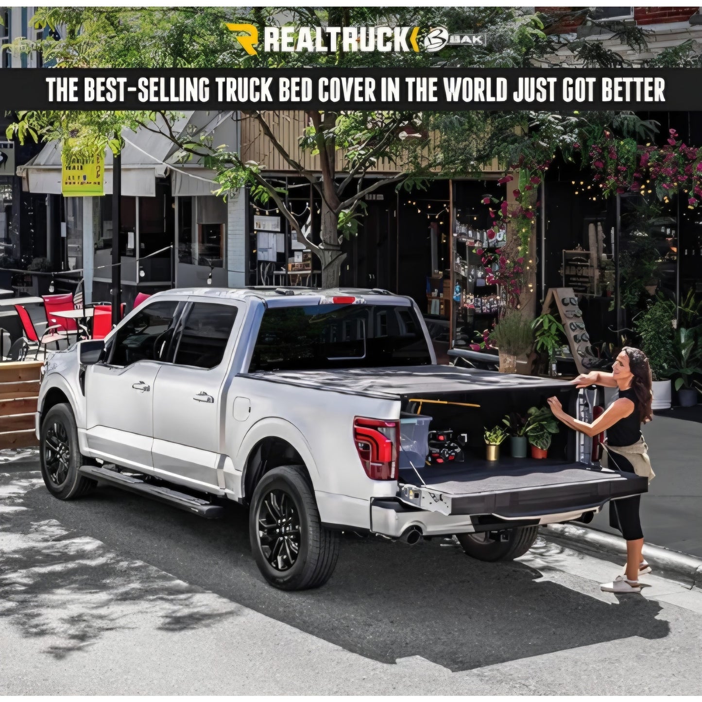 Chevy/GMC RealTruck BAK BAKFlip MX4 Hard Folding Truck Bed Tonneau Cover | 448130 | Fits 2019-2026