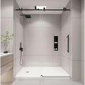 Frameless Shower Door, 49-54" W x 76" H Sliding Glass Shower Door, 1/4" (6mm) Tempered Clear Glass
