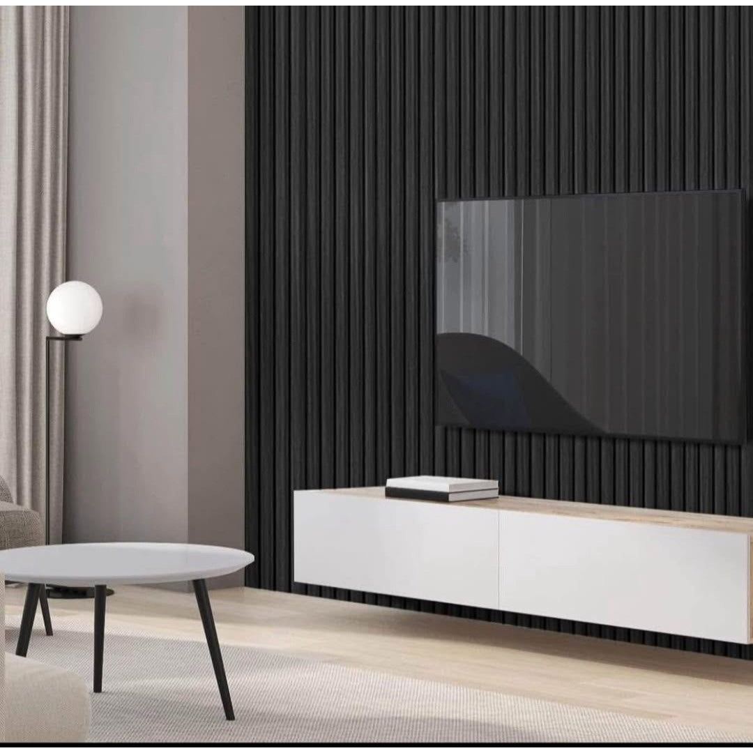 90 obo Art3d Slat Wall Panels, WPC Soundproof 3D Wall Paneling for Interior Wall Decor, TV Background
