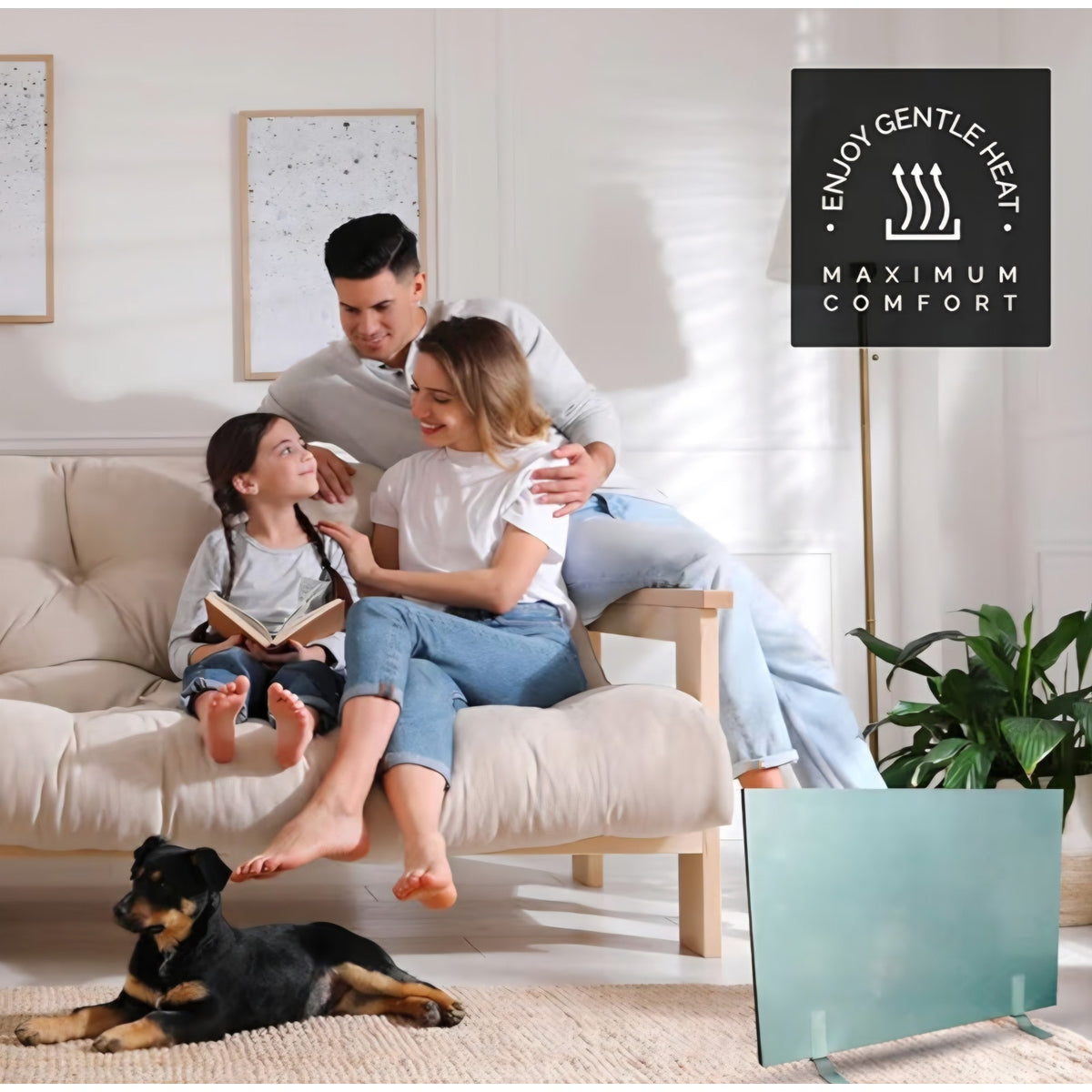 Cozy Products Cozy Legs Flat Panel Heater, Slim Low-Wattage Wall or Desk Mount Space Heater