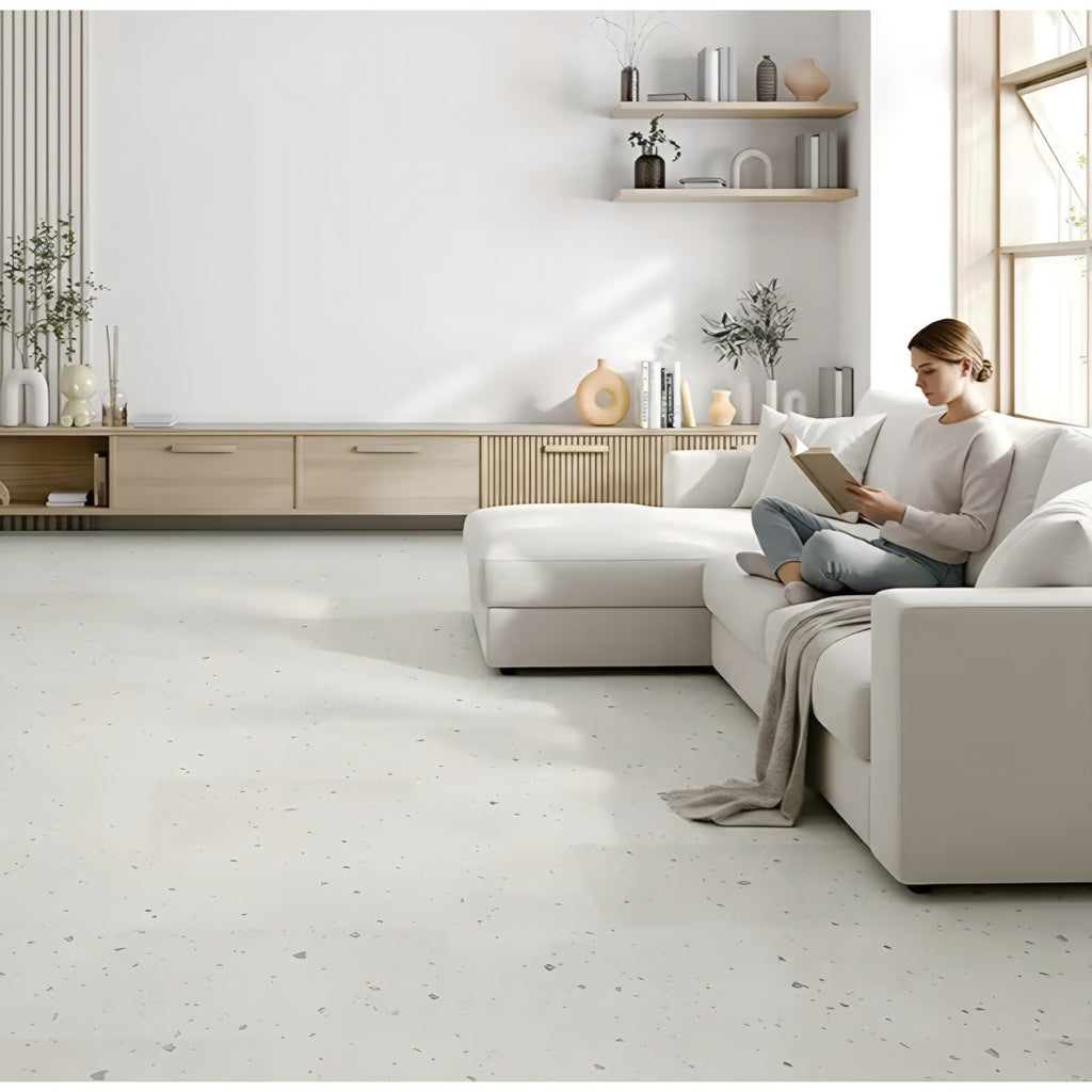 Allure Luxury Vinyl Tile Flooring, 22 Mil Wear Layer, Perfect Parfait Terrazzo 12" x 24", 6.5 mm