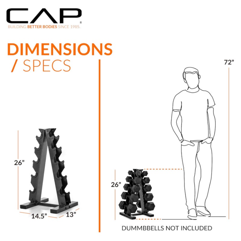 CAP A-Frame Dumbbell Weight Rack holds 5-25lb